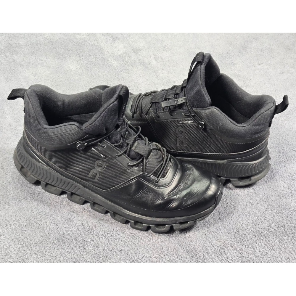 On Cloud 5 Waterproof Women's 9.5 Black Running Shoes Sneakers Speedboard